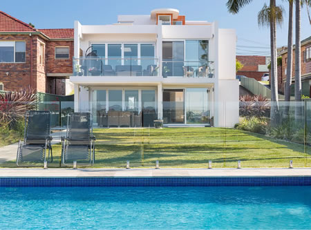 Custom Home Backyard